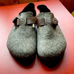 Birkenstock London Wool with Leather Clogs